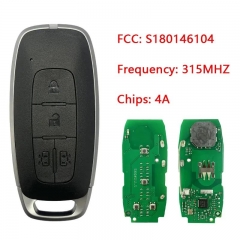 Aftermarket 4 Button Smart Key Remote Control FCC S180146104 315MHZ 4A Chip For Juke Qashqai Micra Note E-power