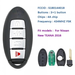 Aftermarket 4 Button Smart Remote Key For Teana 2016 Model With 434 Mhz PCF7953XTT Chip FCCID S180144018