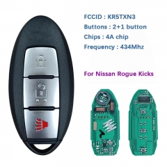 Aftermarket 3 Button Smart Key For Rogue Kicks Proximity Remote KR5TXN3 434MHZ 4A CHIP S180144105 285E3-4CB1C