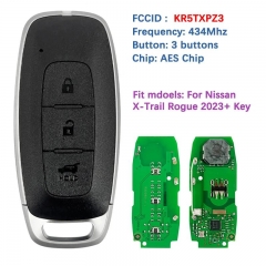 Aftermarket 3 Button Smart Key For N-issan X-Trail 2023 Remote 434MHz FCCID KR5TXPZ3 S180146127 HITAG AES CHIP