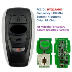 Aftermarket Replacement 4 Button Smart Key For Subaru 2017-2020 Remote With PN Number 88835-FL03A FCCID HYQ14AHK 434MHZ