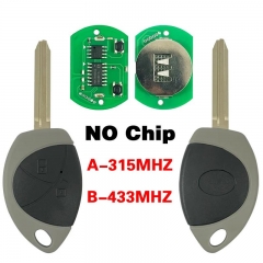 Aftermarket 2 Button Car Remote Control Plate 315/433.92MHz NO Chip For Toyota Cobra Truguard VG Alarm