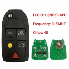 Aftermarket 5 Button Flip Key For Volvo S80 S60 V70 XC70 XC90 2004-2015 Remote 8688799 LQNP2T-APU ID48 315 Mhz NO LOGO