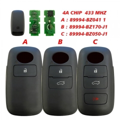 Aftermarket 2/3/4 button Smart Key For Toyota Raize Rocky Remote Control 433mhz 4A Chip 89994-BZ041 1 89994-BZ170-J1