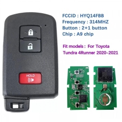 Aftermarket 3 Button Smart Key For Toyota 4 Runner 2021 With 314Mhz PN 89904-35060 HYQ14FBB (G BOARD) 231451-0010