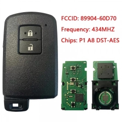 Aftermarket 2 Button Smart Key Remote BH1EK P1 A8 DST-AES Chip 433MHz 89904-60D70 Keyless Go For Toyota Land Cruiser