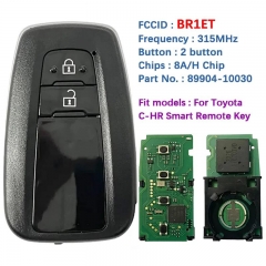 Aftermarket 2 Button Smart Key Remote Fob 315mhz FCCID BR1ET Page1 A9 DST-AES Chip 89904-10030 For Toyota C-HR