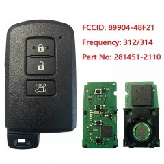 Aftermarket 3 Button Smart Key Remote Fob 312/314MHz 281451-2110 14FAB-01 89904-48F21 SUV For Toyota Land Cruiser 2016