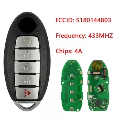 Aftermarket 5 Button Smart Keyless Car Key Fob With 433.92MHz NCF29A1M 4A Chip For Altima 2019-2020 S180144803