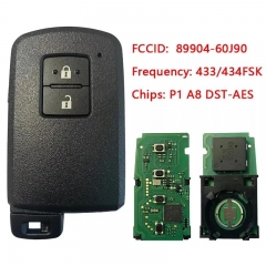 Aftermarket Smart Key 2 Button Remote BH1EW P1 A8 DST-AES Chip 433MHz 89904-60J90 Keyless Go For Toyota Land Cruiser