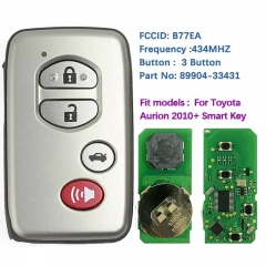 Aftermarket 4 Button Smart Key Remotes FCCID B77EA 4D-67 Chip 433MHz 89904-33430 89904-33431 For Toyota Aurion 2010+