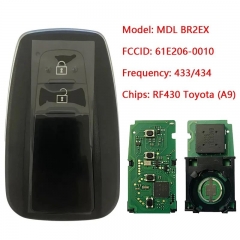 Aftermarket 2 Button Smart Key Control For Toyota C-HR 2018 Remote With 433mhz Board 61E206-0010 MDL BR2EX