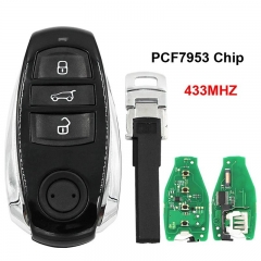 Aftermarket 3 Button Smart Card Key Remote 433Mhz PCF7945 Chip FCCID Number 7P6 959 754 AL For VW Touareg 2011+