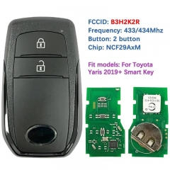 Aftermarket 2 Button Smart Remote Key Fob 433.58/434.42MHZ 4A Chip NCF29A1M FCC B3H2K2R For Toyota Yaris 2020