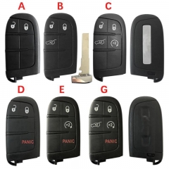 2/3/4/5 Button For Fiat 500X 500 500L For Jeep Renegade Compass Car Smart Remote Key Shell Insert SIP22 Blank Fob Case