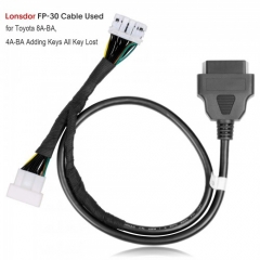 Lonsdor Toyota FP30 Cable for All Key Lost 8A-BA and 4A Models without PIN Code Works with K518ISE K518S