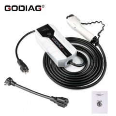 GODIAG EV Charger Portable Fast US Standard 220V dual Voltage Mode 16 Amps with 16.4ft Extension Cord Compatible with J1772 Electric Vehicle