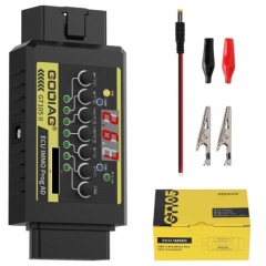 GODIAG GT105 II ECU IMMO Prog AD OBD2 Break Out Box ECU Connector Display Vehicle Voltage Car Battery Voltage Lower Than 11V Alarm Prompt