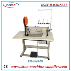 Long arm double needle multi stitch industrial sewing machine for leather DS-6620-18