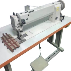 Long arm double needle lockstitch walking foot industrial sewing machine for car seat cover DS-6620-41