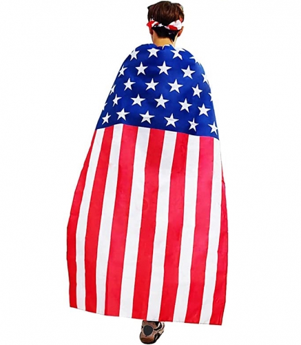 NBTOON American Flag Cape USA 4th of July  Flag Costume for Independence Day