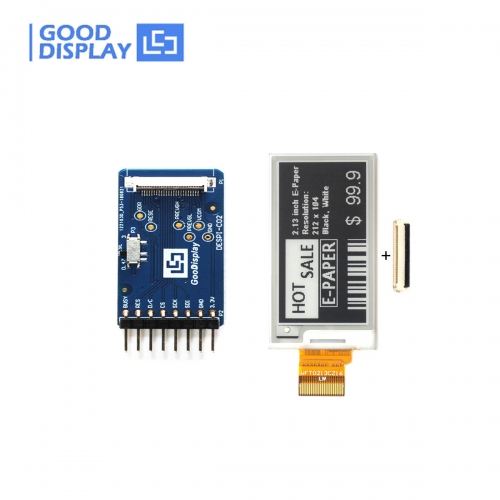 2.13 inch e-paper display partial refresh 4 Grayscale with HAT connector demo board