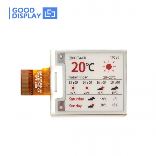 1.54 inch colorful red e-paper display panel, GDEH0154Z90