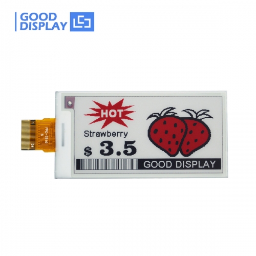 2.66 inch colorful red e-ink display screen module, GDEM0266Z90