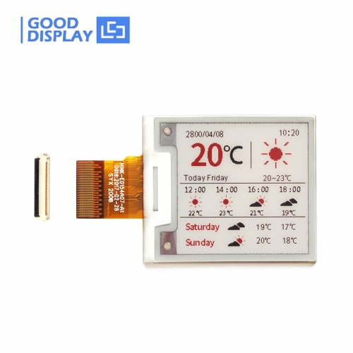 1.54 inch colorful red e-paper display panel, GDEH0154Z90