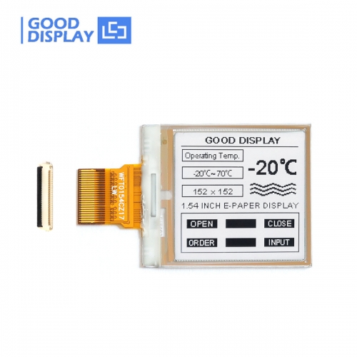 1.54 inch DES E-paper Display -10℃~60℃ Wide Working Temperature 152X152 Resolution EPD