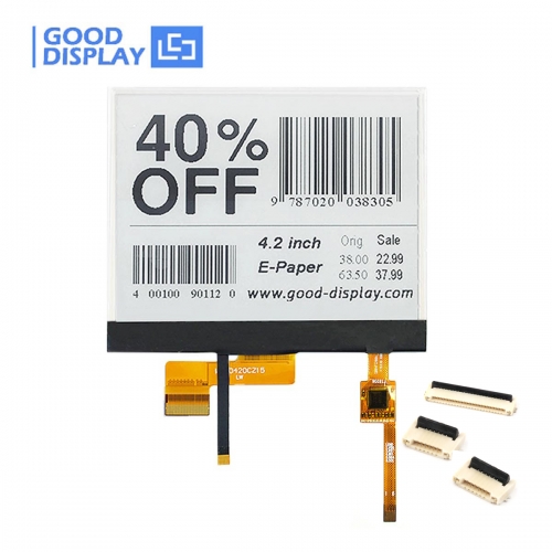 4.2inch epaper 400x300 Touch Display E Paper with Backlit, GDEW042T2FT02
