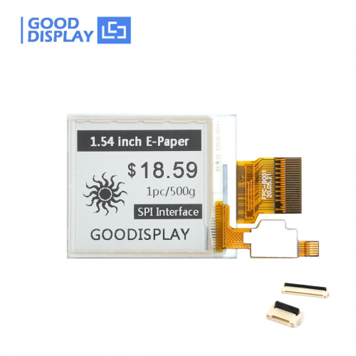 1.54 inch E-paper Display 200x200 Resolution Partial Screen Update Touch Eink Display, GDEY0154D67-T03