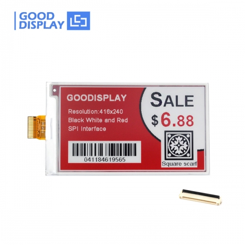 Good Display 3.7'' Color E ink Display 0.3s Partial Refresh E paper Display UC8253