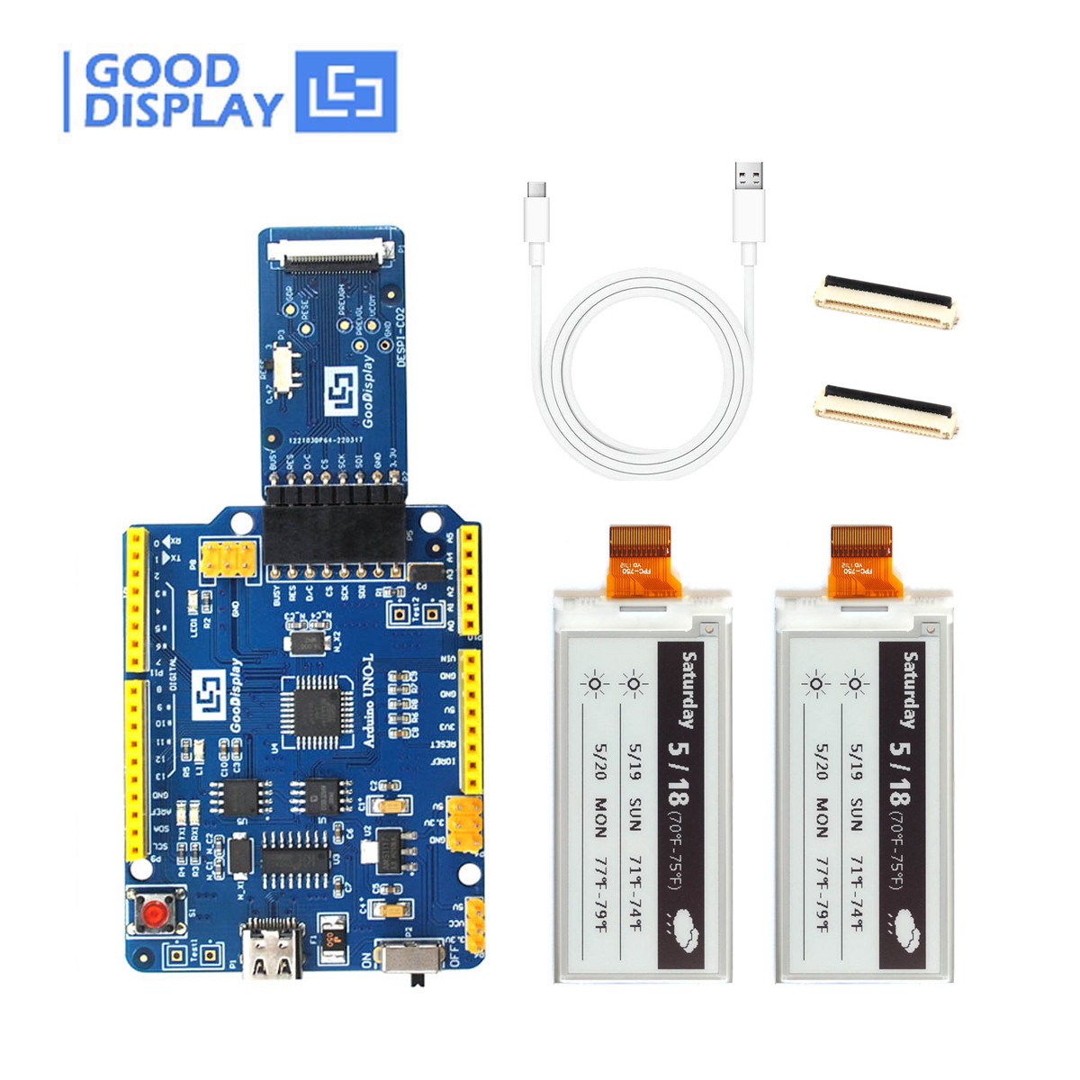 EPD with demo kit DEArduino-L(C02)