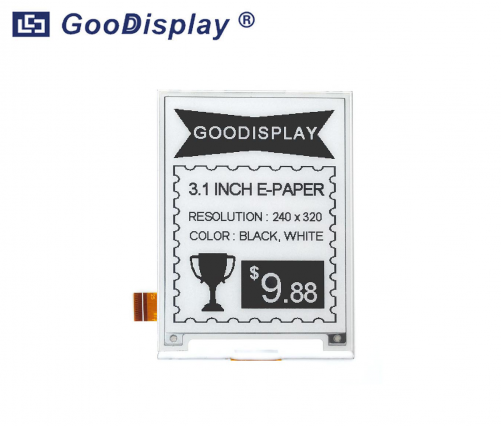 3.1 inch E-paper Display UC8253 SPI 3 inch E-ink Screen for Retail, GDEQ031T10