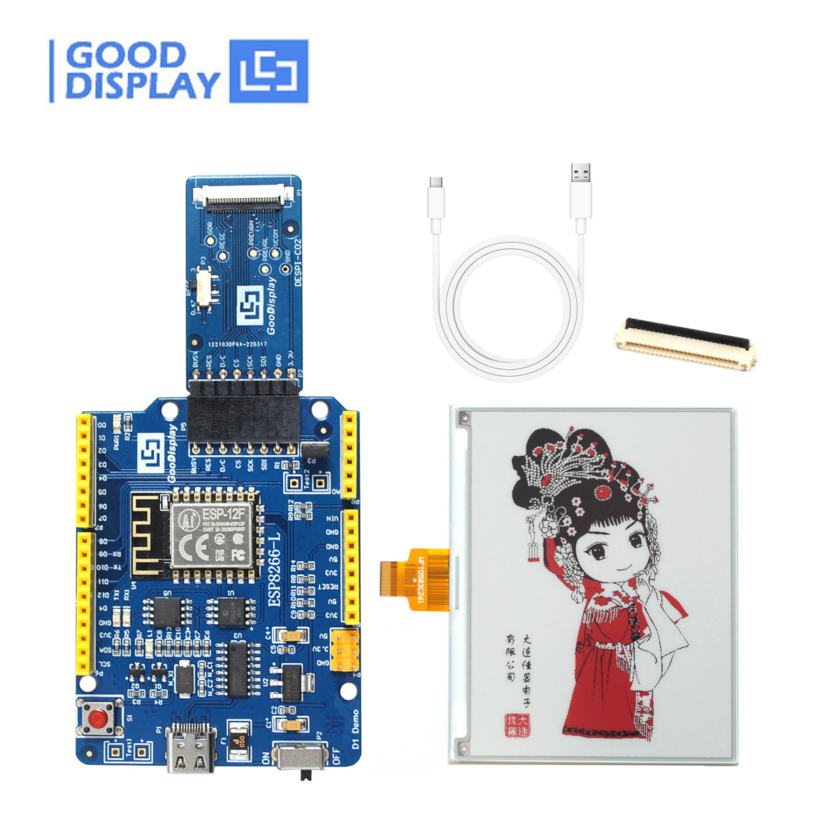 EPD with ESP8266 Demo Kit