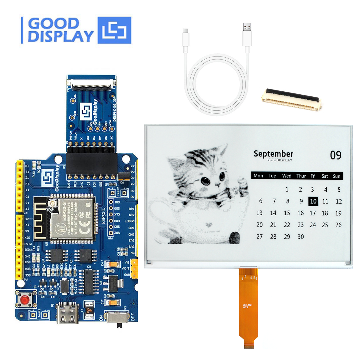 EPD with ESP32 Demo Kit