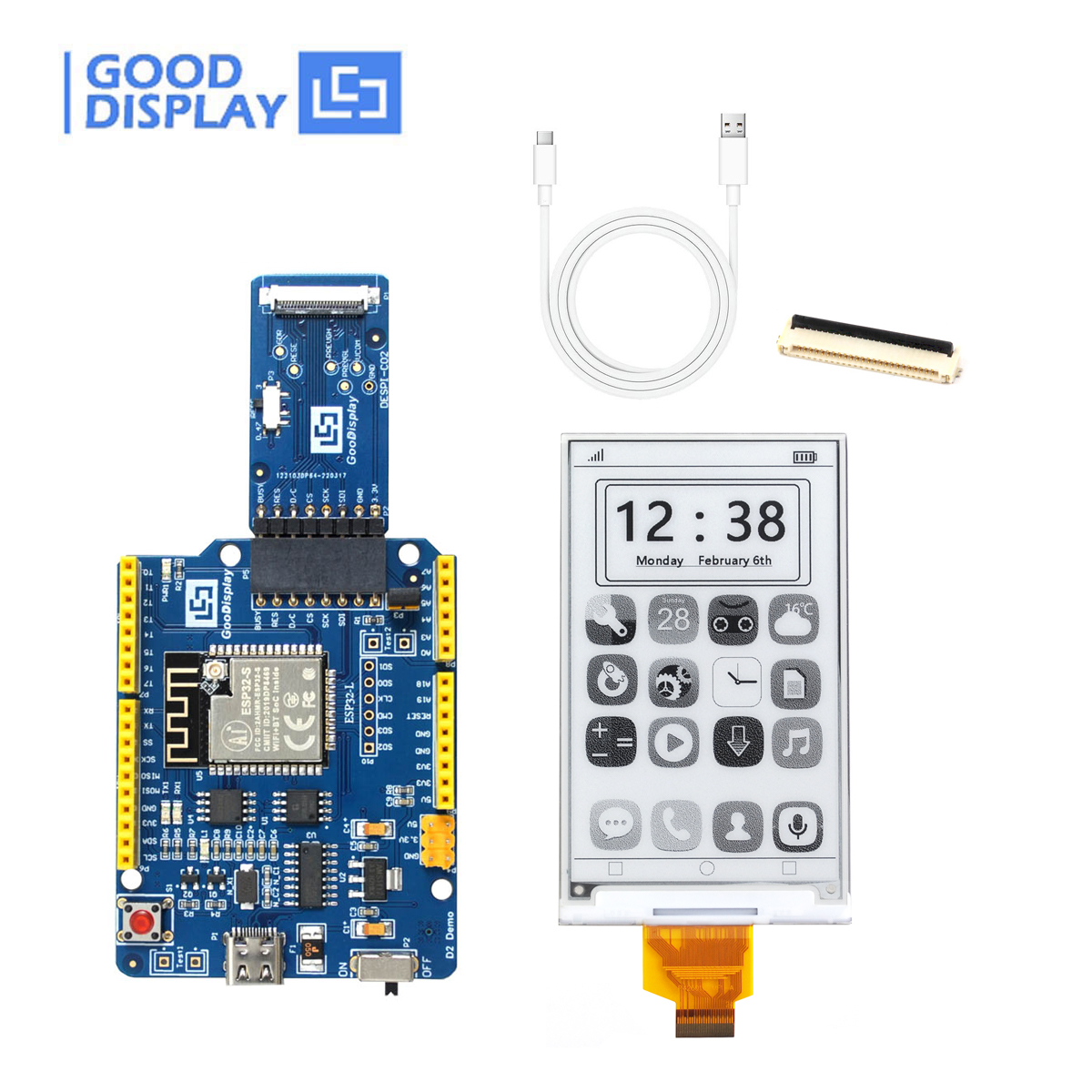 EPD with ESP32 Demo Kit