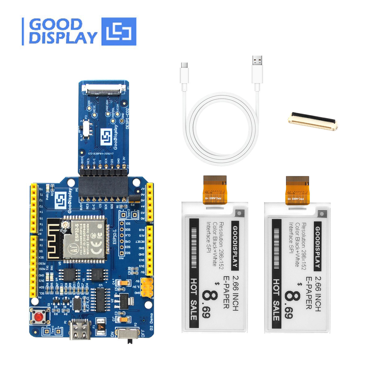 EPD with ESP32 Demo Kit