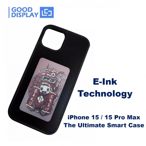 AI E-Ink Screen Phone Case for iPhone 15 Passive NFC Personalized DIY Design Eco-Friendly Silicone