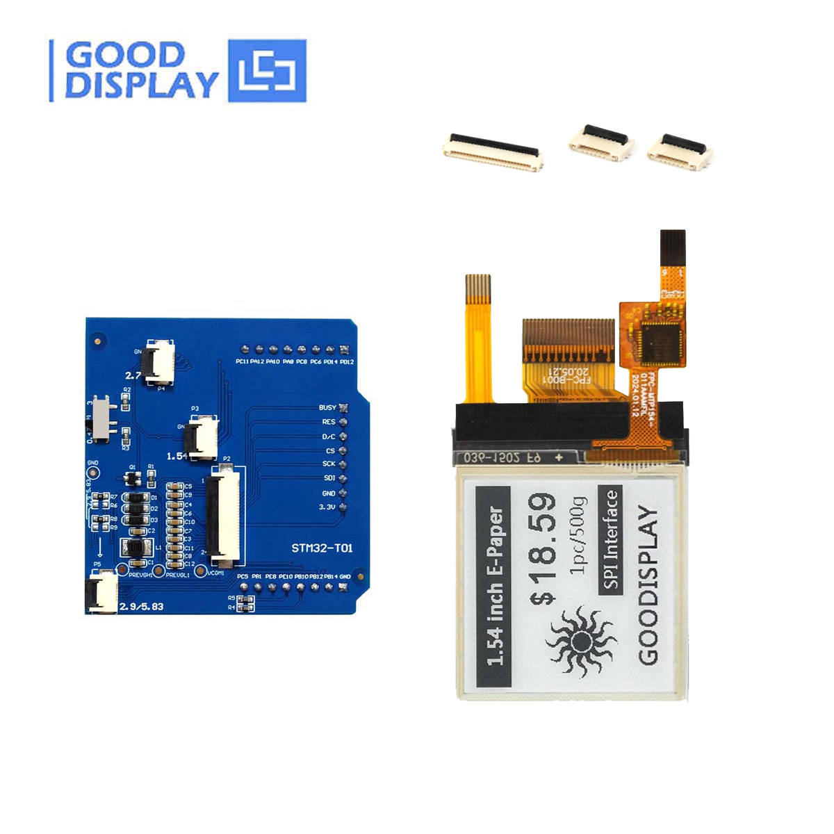 EPD with STM32 adapter board