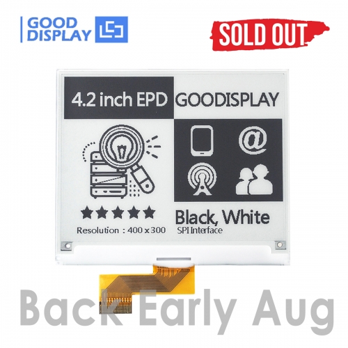 4.2 inch e-paper display fast update Morochrome SPI e-ink for digital price tags