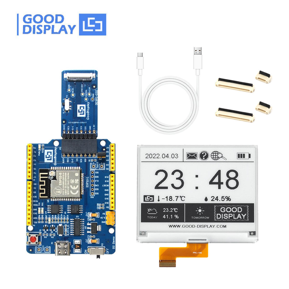 EPD with ESP32 Demo Kit