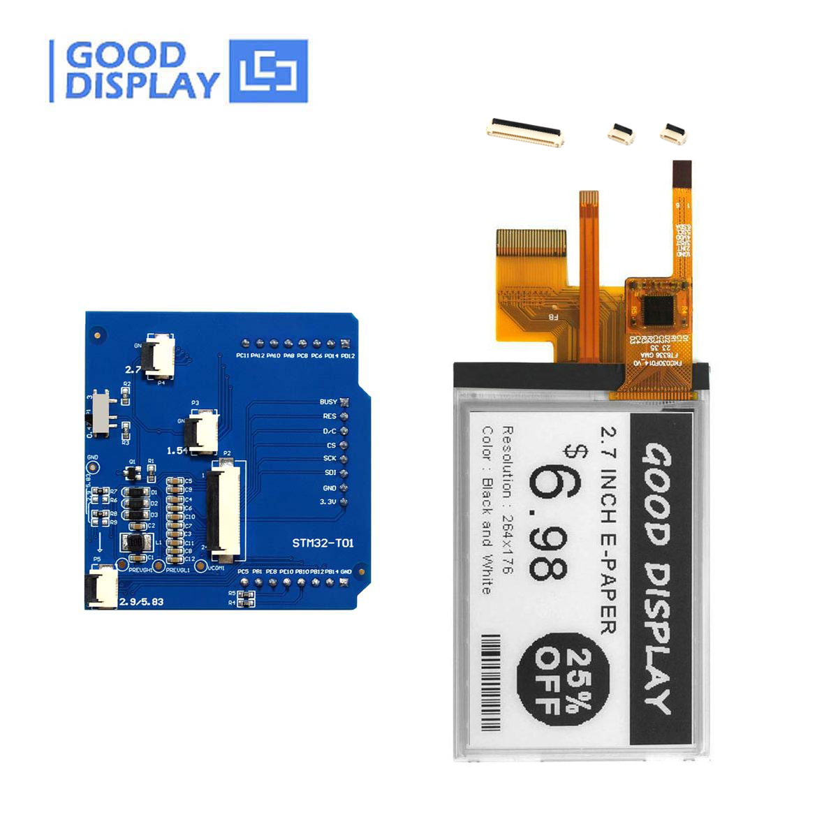 EPD with STM32 adapter board