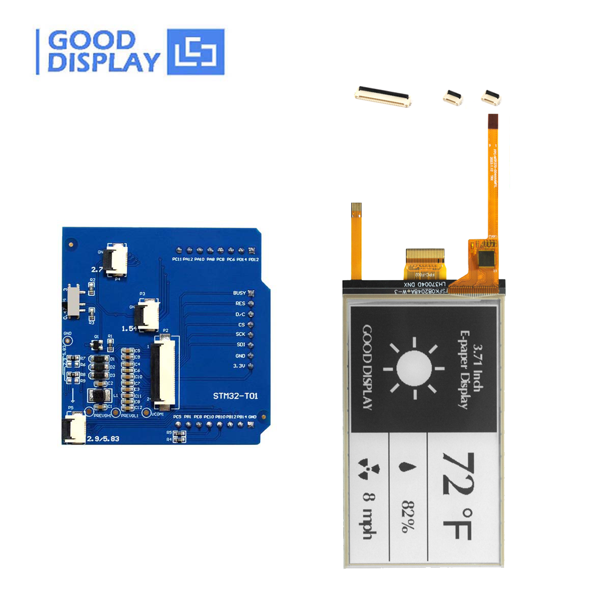 EPD with STM32 adapter board