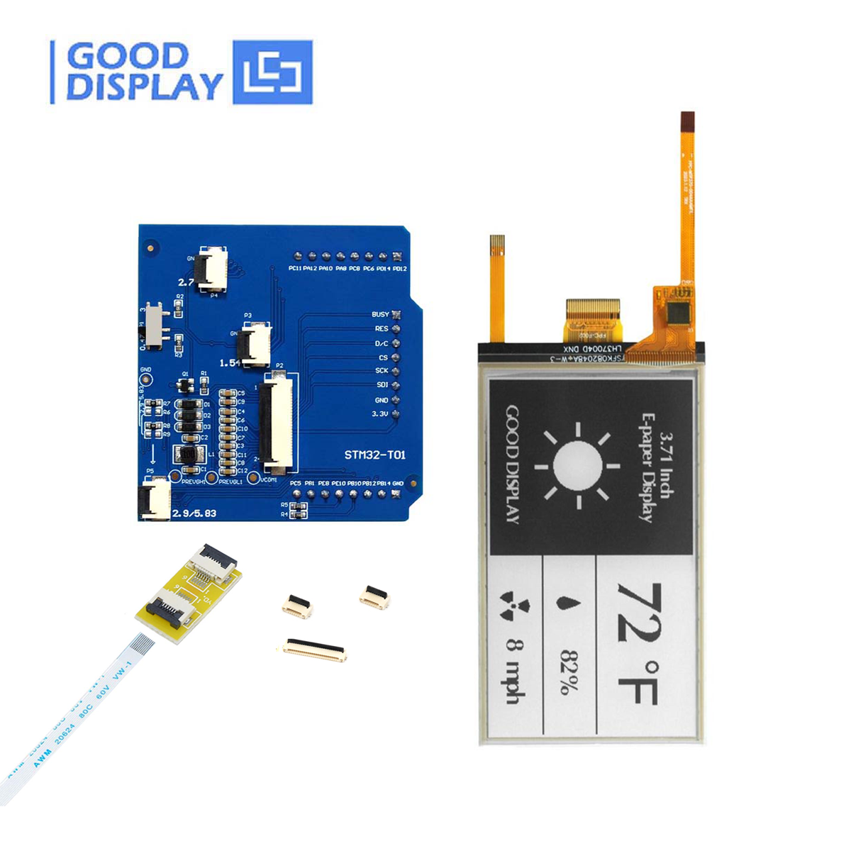 EPD with STM32 adapter board