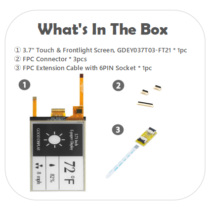 EPD with FPC Extension &Socket
