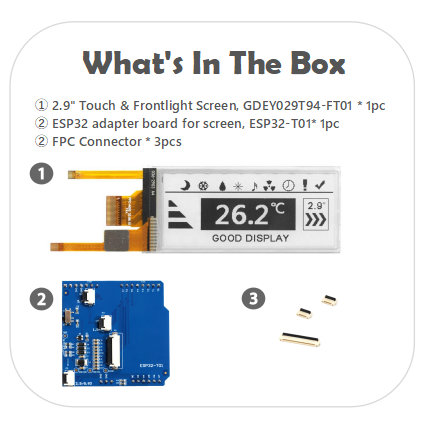 EPD with ESP32 adapter board