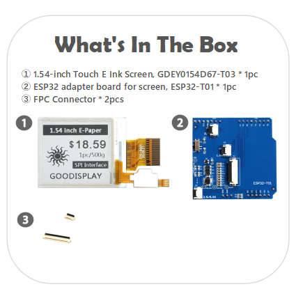EPD with ESP32 adapter board