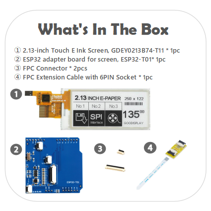EPD with ESP32 adapter board